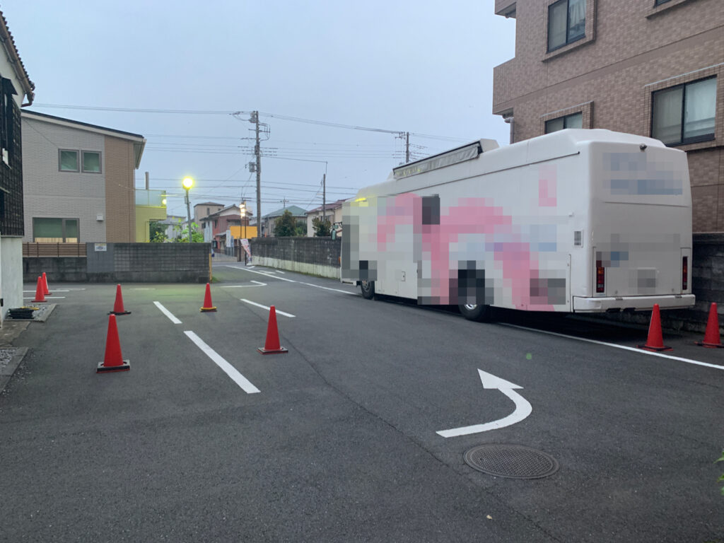 レントゲン車も楽々駐車可能